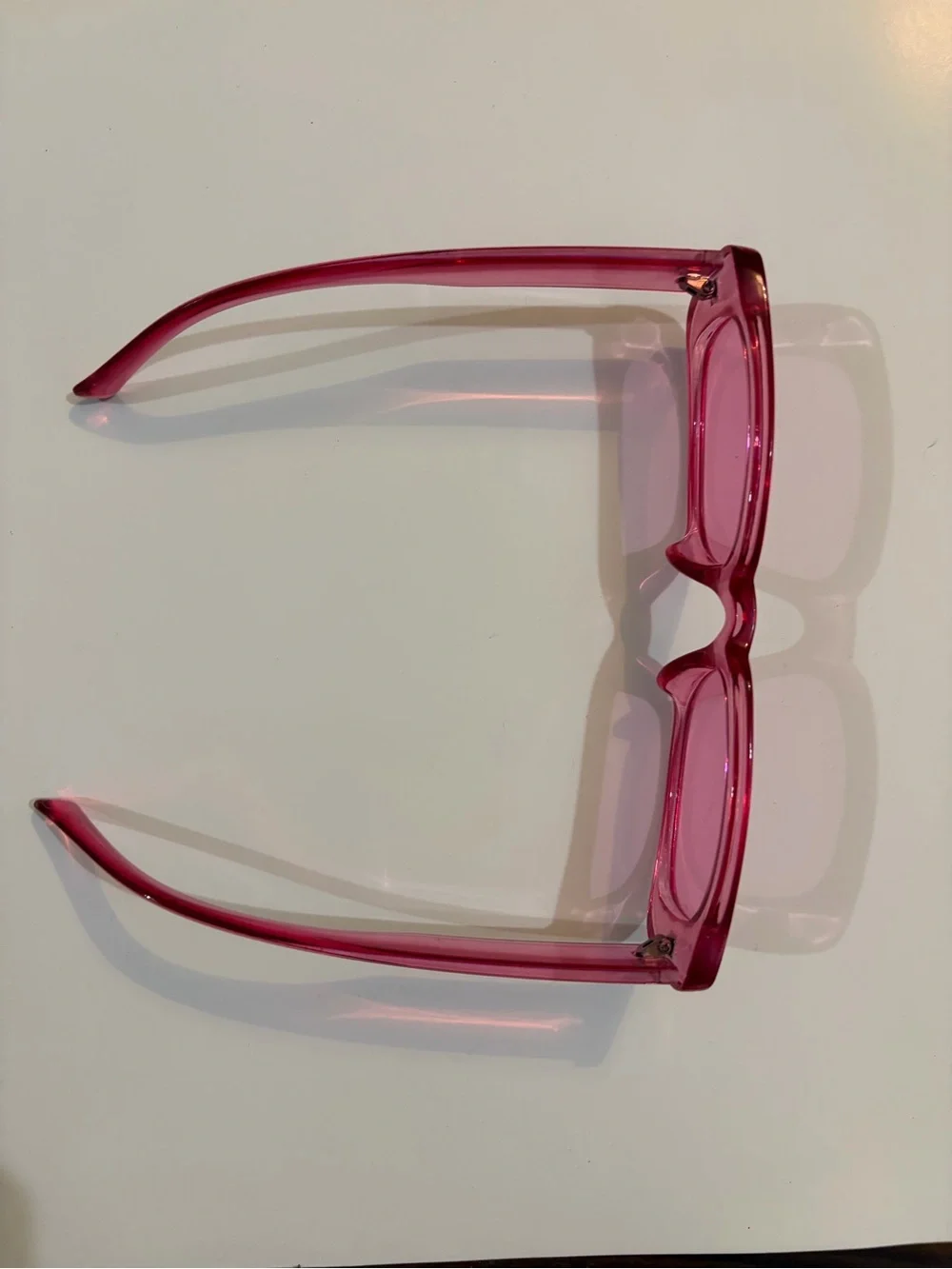 Women’s Pink Rectangular Fashion Sunglasses